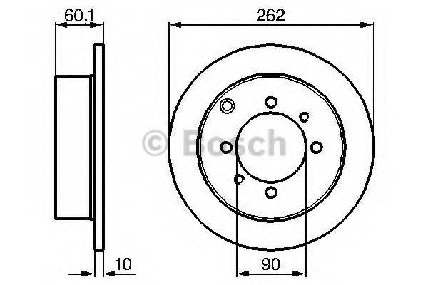 Тормозной диск BOSCH 0 986 478 655 Тормозной диск BOSCH 0 986 478 655