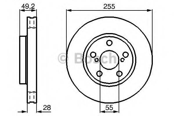 Тормозной диск BOSCH 0 986 478 858 Тормозной диск BOSCH 0 986 478 858
