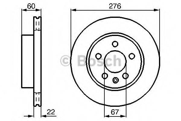 Тормозной диск BOSCH 0 986 479 B53 Тормозной диск BOSCH 0 986 479 B53