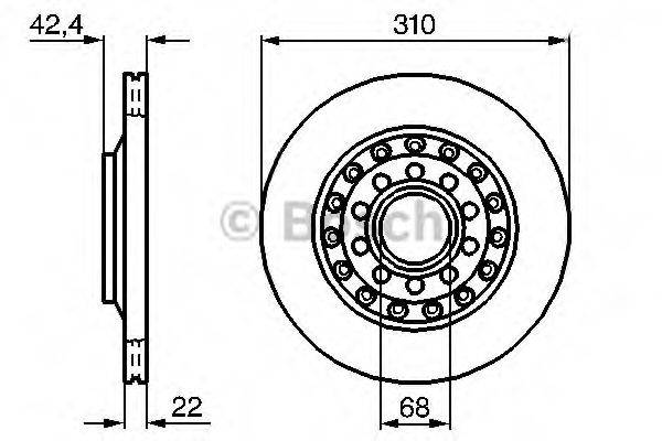 Тормозной диск BOSCH 0 986 479 062 Тормозной диск BOSCH 0 986 479 062