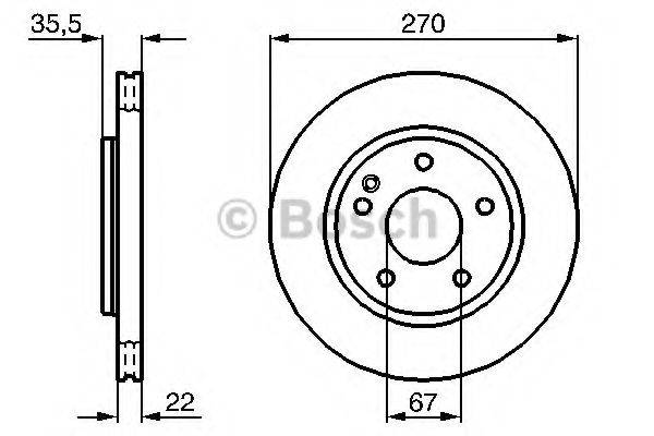 Тормозной диск BOSCH 0 986 479 071 Тормозной диск BOSCH 0 986 479 071