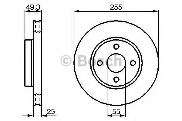 Тормозной диск BOSCH 0 986 479 084 Тормозной диск BOSCH 0 986 479 084