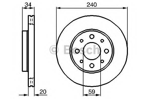 Тормозной диск BOSCH 0 986 479 B76 Тормозной диск BOSCH 0 986 479 B76