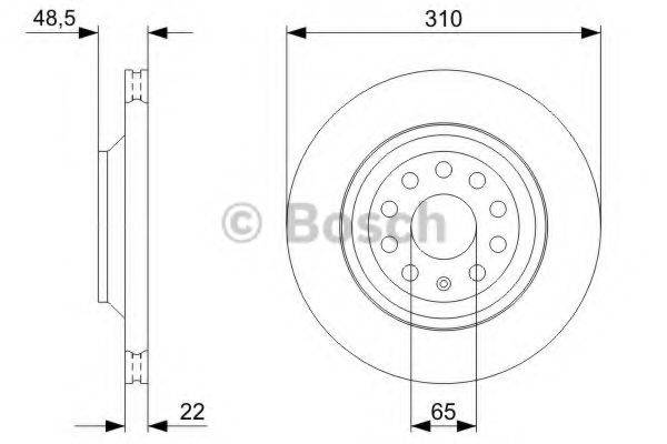 Тормозной диск BOSCH 0 986 479 303 Тормозной диск BOSCH 0 986 479 303