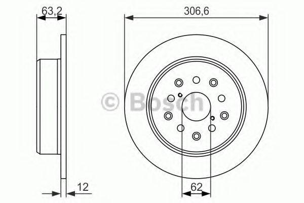 Тормозной диск BOSCH 0 986 479 339 Тормозной диск BOSCH 0 986 479 339