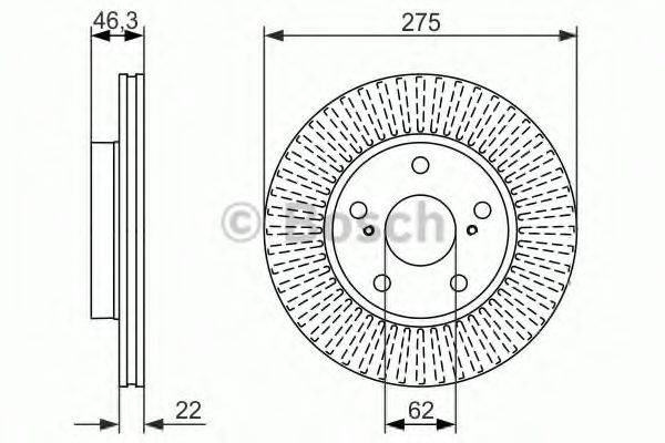 Тормозной диск BOSCH 0 986 479 341 Тормозной диск BOSCH 0 986 479 341