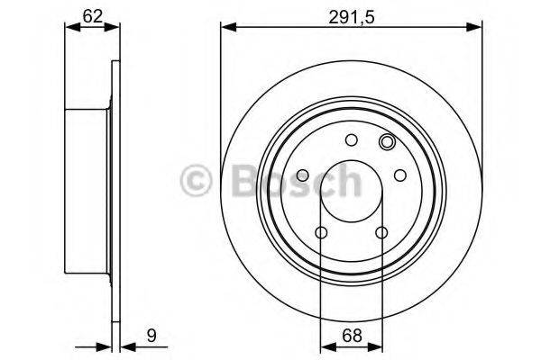 Тормозной диск BOSCH 0 986 479 C60 Тормозной диск BOSCH 0 986 479 C60
