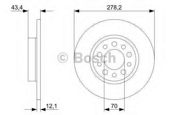 Тормозной диск BOSCH 0 986 479 378 Тормозной диск BOSCH 0 986 479 378
