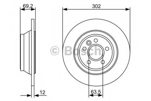 Тормозной диск BOSCH 0 986 479 396 Тормозной диск BOSCH 0 986 479 396