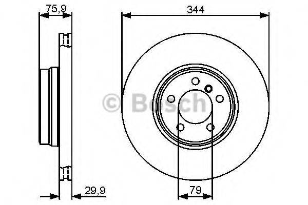Тормозной диск BOSCH 0 986 479 475 Тормозной диск BOSCH 0 986 479 475