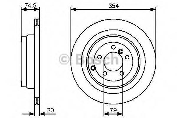 Тормозной диск BOSCH 0 986 479 479 Тормозной диск BOSCH 0 986 479 479