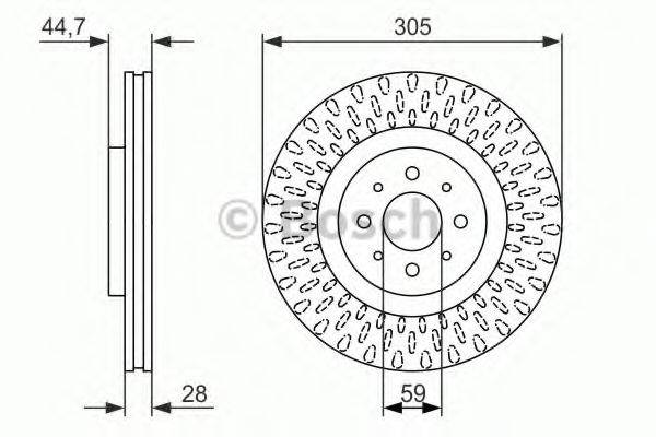 Тормозной диск BOSCH 0 986 479 570 Тормозной диск BOSCH 0 986 479 570
