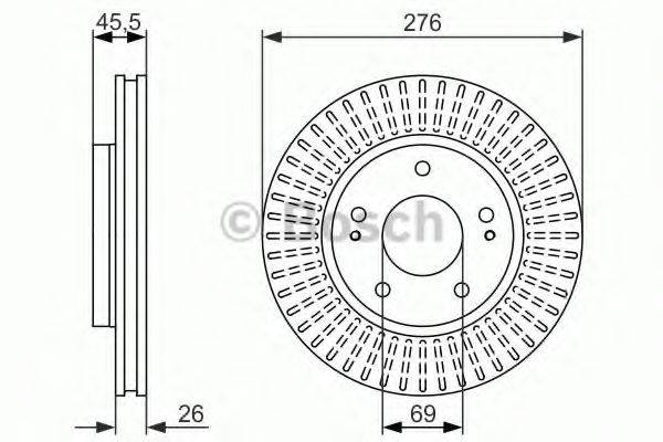 Тормозной диск BOSCH 0 986 479 604 Тормозной диск BOSCH 0 986 479 604