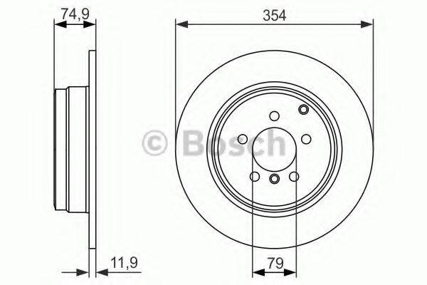Тормозной диск BOSCH 0 986 479 612 Тормозной диск BOSCH 0 986 479 612