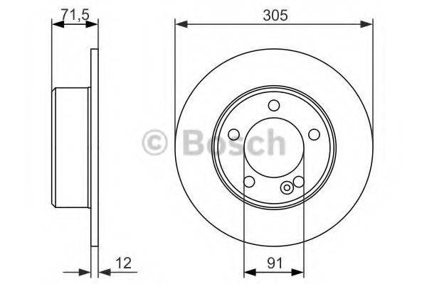 Тормозной диск BOSCH 0 986 479 714 Тормозной диск BOSCH 0 986 479 714