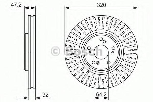 Тормозной диск BOSCH 0 986 479 741 Тормозной диск BOSCH 0 986 479 741