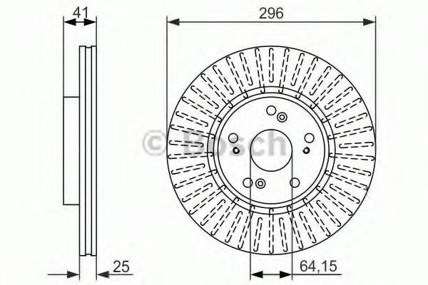 Тормозной диск BOSCH 0 986 479 744 Тормозной диск BOSCH 0 986 479 744