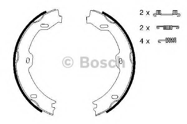 Комплект тормозных колодок, стояночная тормозная система BOSCH 0 986 487 666 Комплект тормозных колодок, стояночная тормозная система BOSCH 0 986 487 666