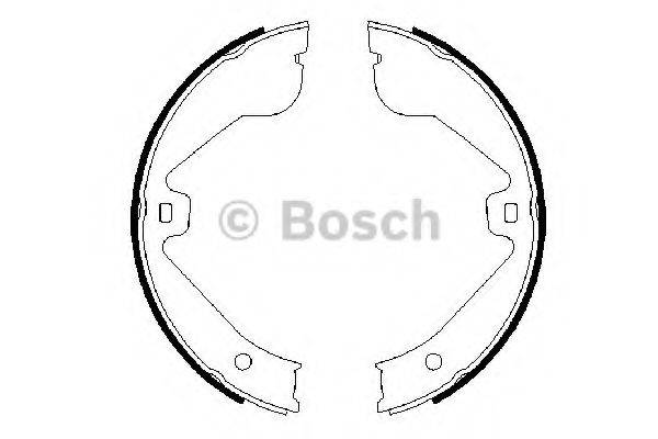 Комплект тормозных колодок, стояночная тормозная система BOSCH 0 986 487 705 Комплект тормозных колодок, стояночная тормозная система BOSCH 0 986 487 705