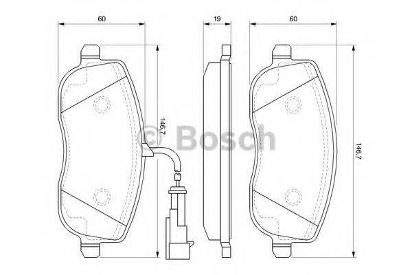 Комплект тормозных колодок, дисковый тормоз BOSCH 0 986 494 068 Комплект тормозных колодок, дисковый тормоз BOSCH 0 986 494 068