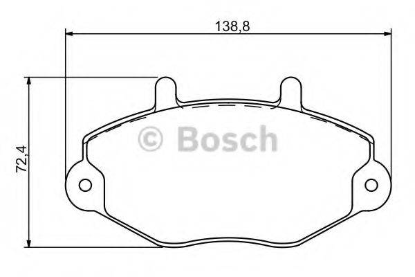 Комплект тормозных колодок, дисковый тормоз BOSCH 0 986 494 287