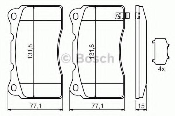 Комплект тормозных колодок, дисковый тормоз BOSCH 0 986 494 395 Комплект тормозных колодок, дисковый тормоз BOSCH 0 986 494 395