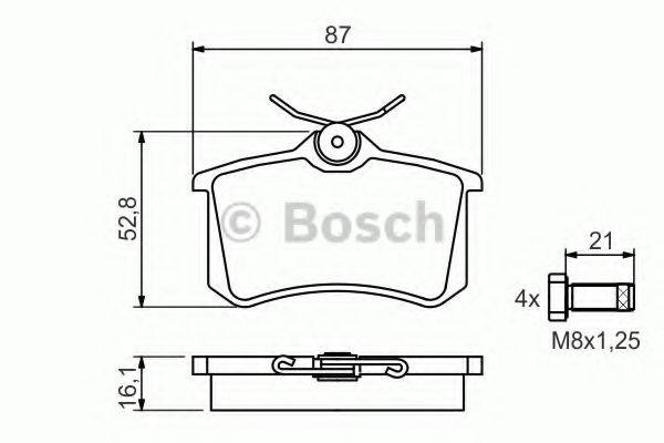 Комплект тормозных колодок, дисковый тормоз BOSCH 0 986 494 399 Комплект тормозных колодок, дисковый тормоз BOSCH 0 986 494 399