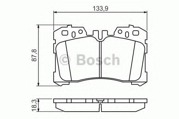 Комплект тормозных колодок, дисковый тормоз BOSCH 0 986 494 423