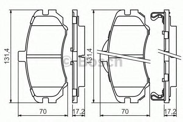 Комплект тормозных колодок, дисковый тормоз BOSCH 0 986 494 426 Комплект тормозных колодок, дисковый тормоз BOSCH 0 986 494 426