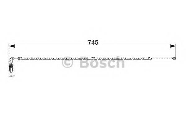 Сигнализатор, износ тормозных колодок BOSCH 1 987 473 000 Сигнализатор, износ тормозных колодок BOSCH 1 987 473 000