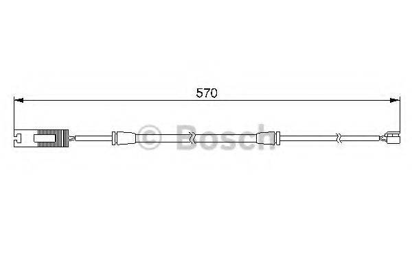 Сигнализатор, износ тормозных колодок BOSCH 1 987 474 954