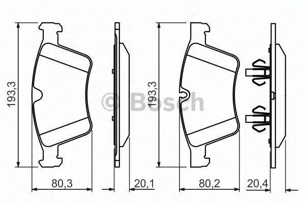 Комплект тормозных колодок, дисковый тормоз BOSCH 0 986 494 427 Комплект тормозных колодок, дисковый тормоз BOSCH 0 986 494 427