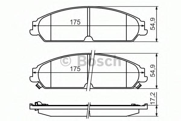Комплект тормозных колодок, дисковый тормоз BOSCH 0 986 494 483 Комплект тормозных колодок, дисковый тормоз BOSCH 0 986 494 483