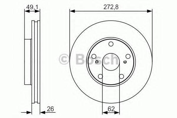 Тормозной диск BOSCH 0 986 479 S16 Тормозной диск BOSCH 0 986 479 S16
