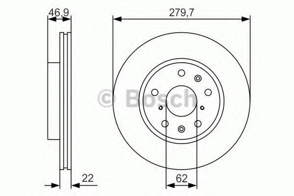 Тормозной диск BOSCH 0 986 479 S58 Тормозной диск BOSCH 0 986 479 S58