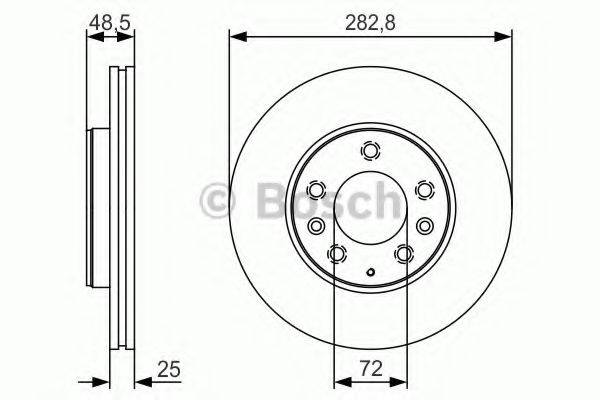 Тормозной диск BOSCH 0 986 479 S60 Тормозной диск BOSCH 0 986 479 S60