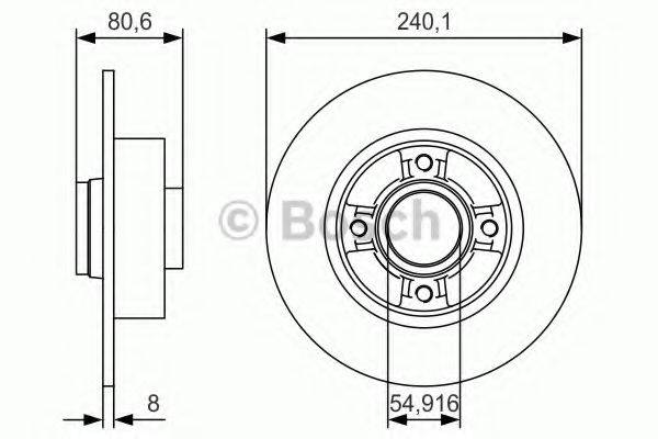 Тормозной диск BOSCH 0 986 479 S37 Тормозной диск BOSCH 0 986 479 S37