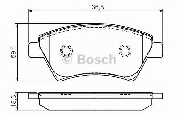 Комплект тормозных колодок, дисковый тормоз BOSCH 0 986 495 071 Комплект тормозных колодок, дисковый тормоз BOSCH 0 986 495 071