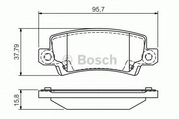 Комплект тормозных колодок, дисковый тормоз BOSCH 0 986 495 072 Комплект тормозных колодок, дисковый тормоз BOSCH 0 986 495 072