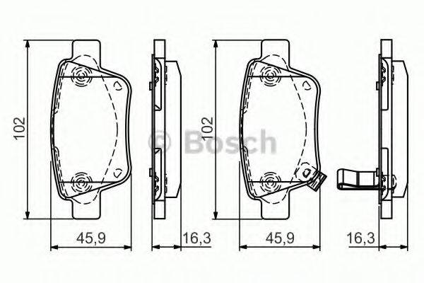 Комплект тормозных колодок, дисковый тормоз BOSCH 0 986 495 073 Комплект тормозных колодок, дисковый тормоз BOSCH 0 986 495 073