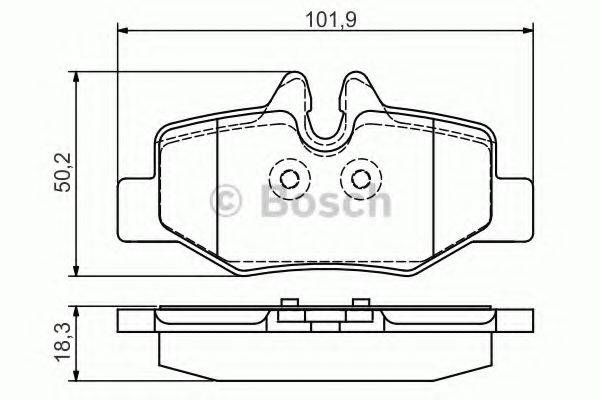 Комплект тормозных колодок, дисковый тормоз BOSCH 0 986 495 088 Комплект тормозных колодок, дисковый тормоз BOSCH 0 986 495 088