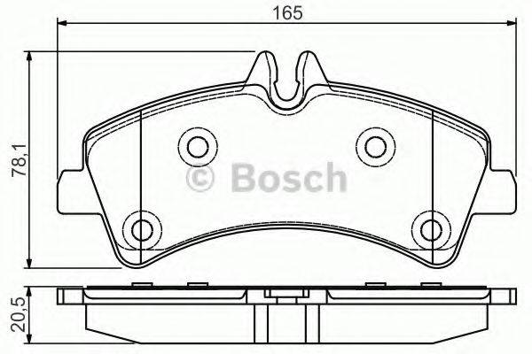 Комплект тормозных колодок, дисковый тормоз BOSCH 0 986 495 099 Комплект тормозных колодок, дисковый тормоз BOSCH 0 986 495 099