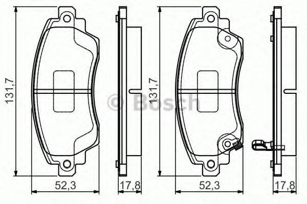 Комплект тормозных колодок, дисковый тормоз BOSCH 0 986 495 132 Комплект тормозных колодок, дисковый тормоз BOSCH 0 986 495 132