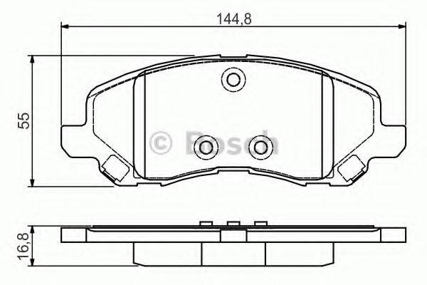 Комплект тормозных колодок, дисковый тормоз BOSCH 0 986 495 170