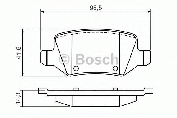 Комплект тормозных колодок, дисковый тормоз BOSCH 0 986 494 569