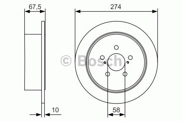 Тормозной диск BOSCH 0 986 479 A82 Тормозной диск BOSCH 0 986 479 A82