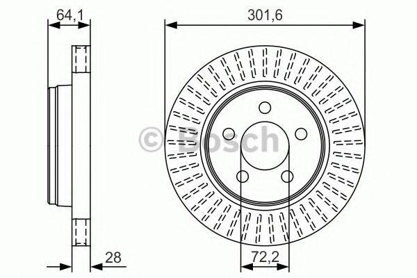 Тормозной диск BOSCH 0 986 479 U04 Тормозной диск BOSCH 0 986 479 U04