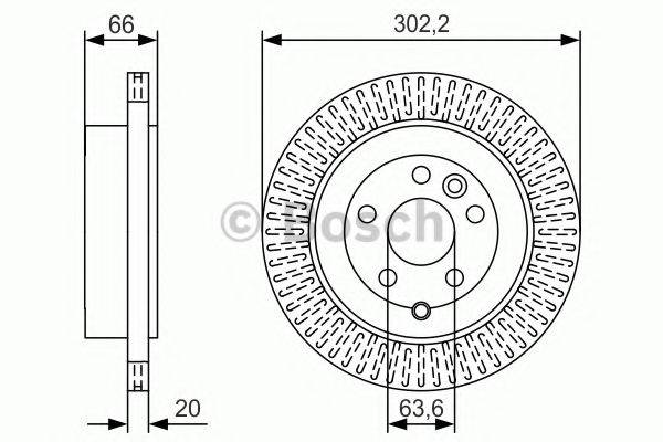 Тормозной диск BOSCH 0 986 479 U44 Тормозной диск BOSCH 0 986 479 U44