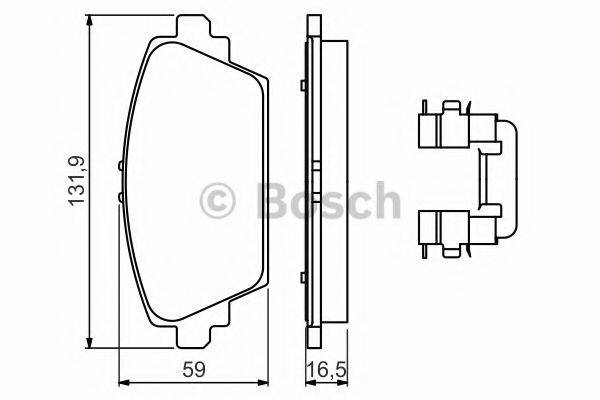 Комплект тормозных колодок, дисковый тормоз BOSCH 0 986 494 629 Комплект тормозных колодок, дисковый тормоз BOSCH 0 986 494 629