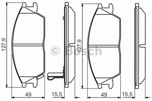 Комплект тормозных колодок, дисковый тормоз BOSCH 0 986 495 221 Комплект тормозных колодок, дисковый тормоз BOSCH 0 986 495 221